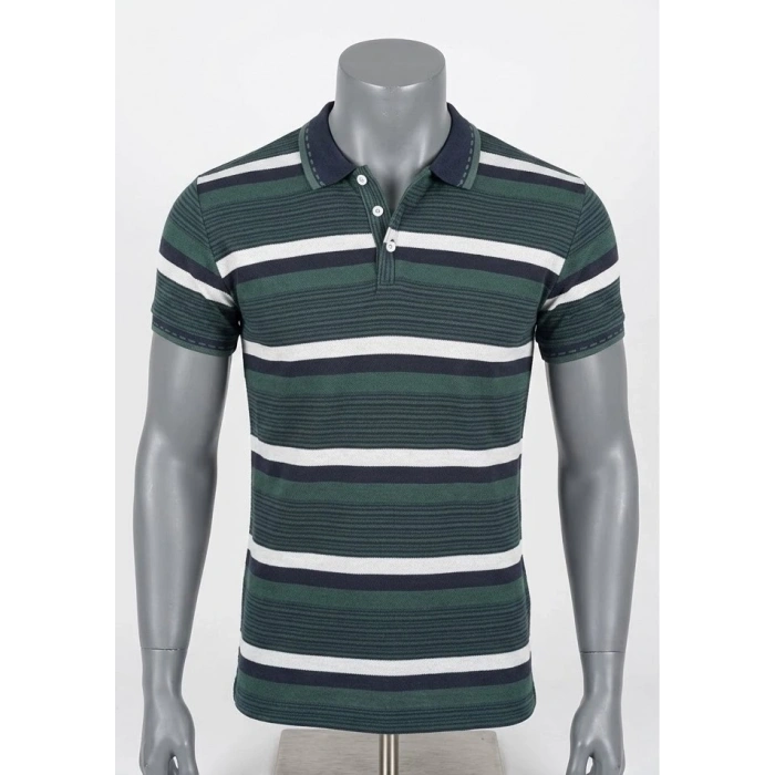 Bicomi Slim-Fit Nefes Alan Çizgili Erkek Örme/Dokuma Tişört