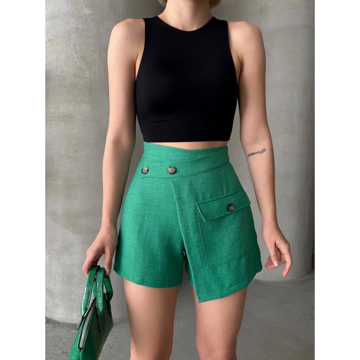 BİÇOMİ Tek cepli şort etek