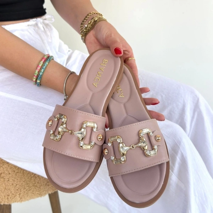 BİÇOMİ Toha Pudra Cilt Tokalı Terlik