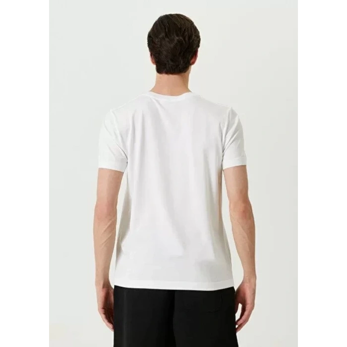Biçomi Unisex Basic Bisiklet Yaka Regular T-Shirt - Beyaz