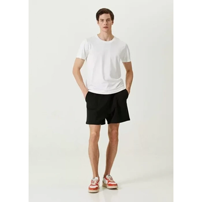 Biçomi Unisex Basic Bisiklet Yaka Regular T-Shirt - Beyaz
