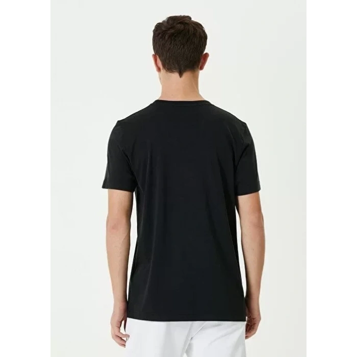 Biçomi Unisex Basic Bisiklet Yaka Regular T-Shirt - Siyah