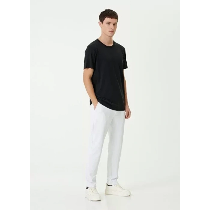 Biçomi Unisex Basic Bisiklet Yaka Regular T-Shirt - Siyah