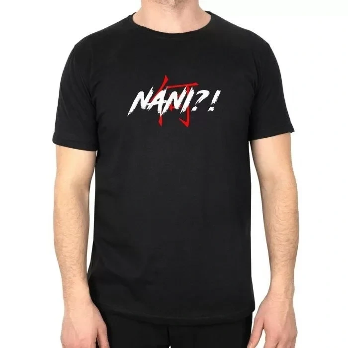 Biçomi Unisex Bisiklet Yaka Baskılı Oversize T-Shirt - Siyah