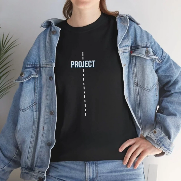 Biçomi Unisex Bisiklet Yaka Baskılı T-Shirt - Siyah