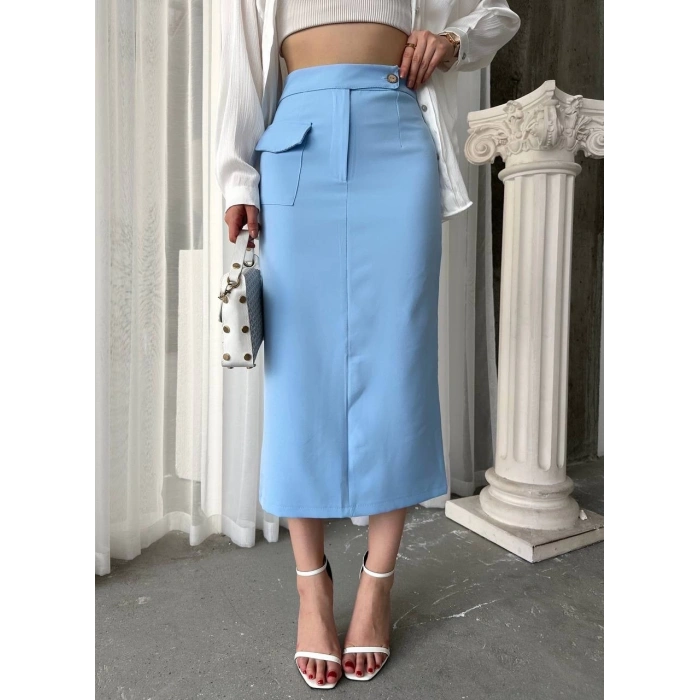 BİÇOMİ Uzun düğmeli etek