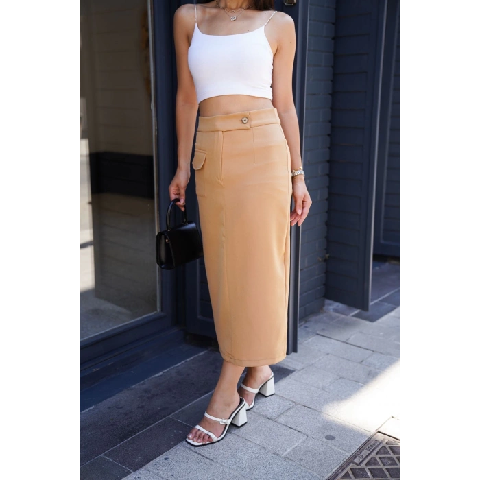 BİÇOMİ Uzun düğmeli etek