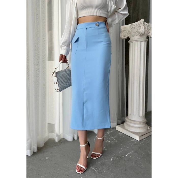 BİÇOMİ Uzun düğmeli etek