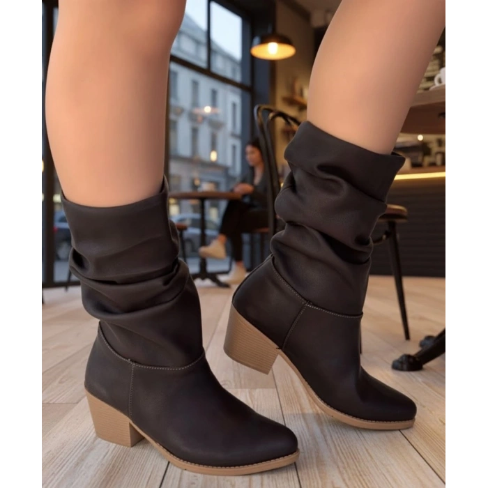 BİÇOMİ Yior Acı Kahve Nubuk Topuklu Bot