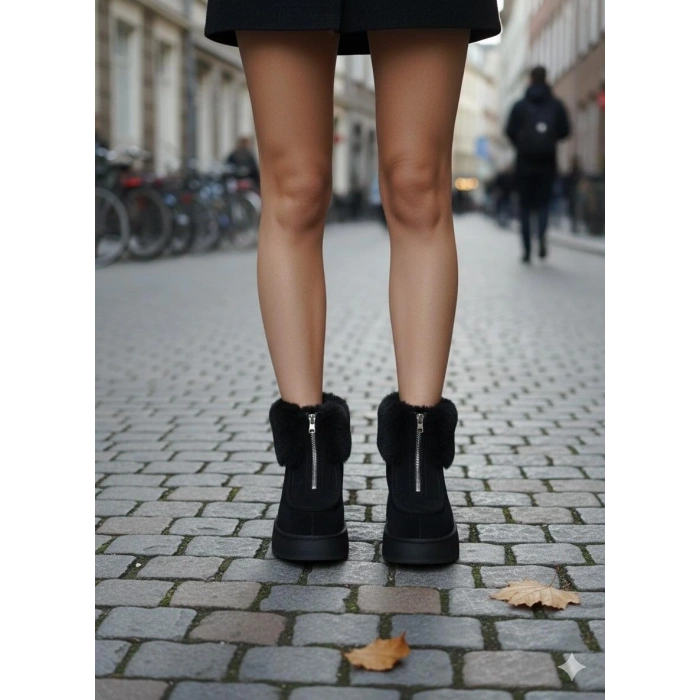 BİÇOMİ Zinya Siyah Süet Bot