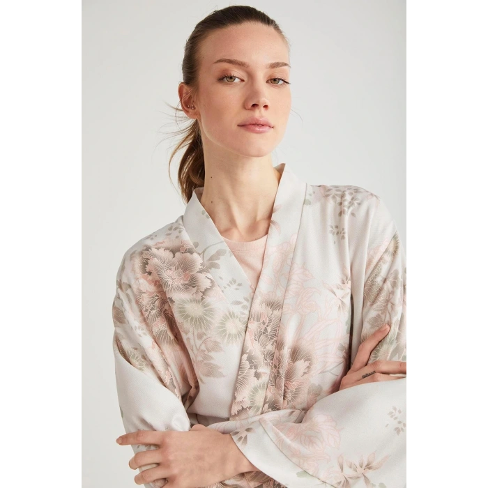 Catherines Çiçek Desen 2li Sabahlık Gecelik Takımı