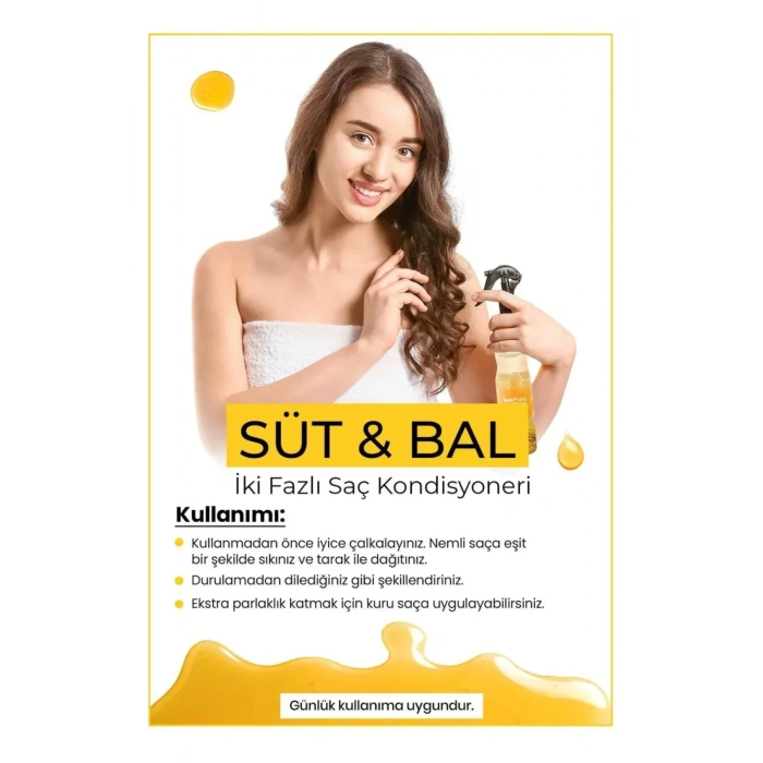 Çift Fazlı Süt & Bal Kondisyoner Fön Suyu 400 ML - mrfs