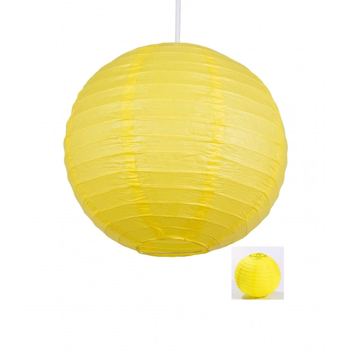 Dekoratif Çin Feneri – Kağıt Lamba - Sarı