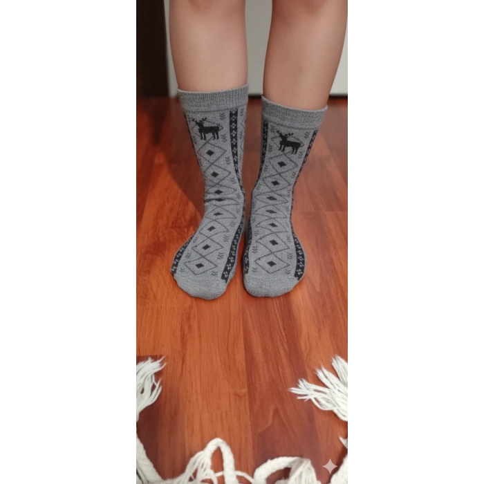 Desenli Bayan Soket Çorap