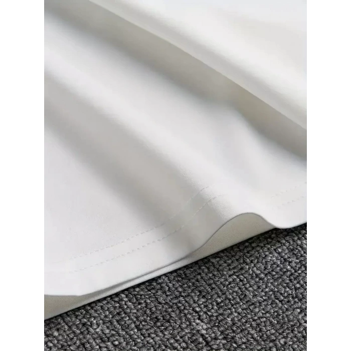 erkekler için Ön Arka Baskılı PERFECTLY günlük Kısa Kol tişört - Beyaz