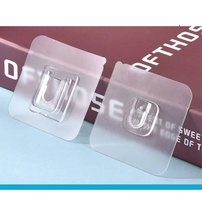 Geçmeli Eşya Sabitleme Klipsleri Şeffaf 4 Lü Set