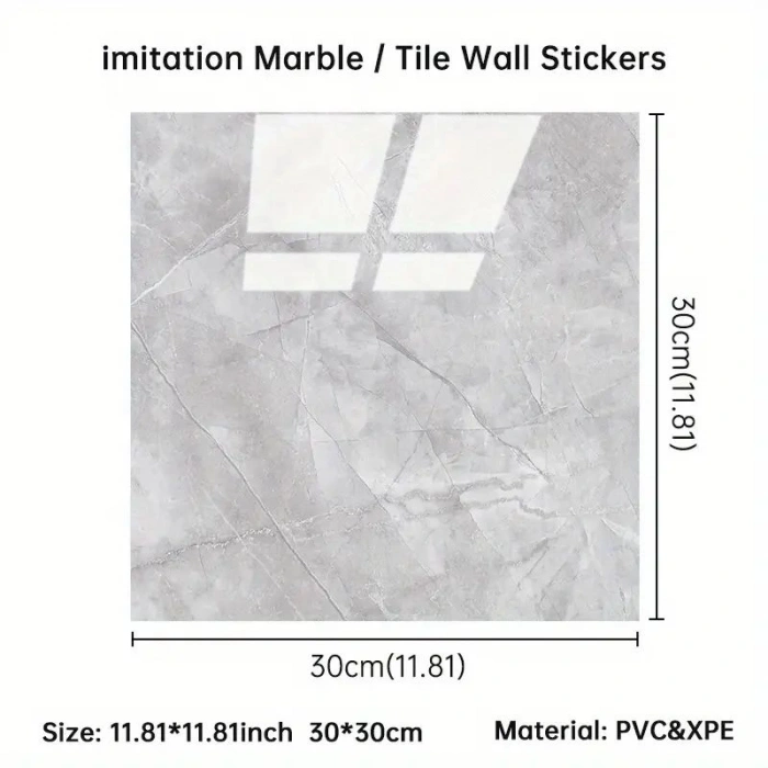 Gri Mermer Desen Duvar Sticker (30*30)