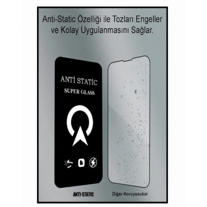 İphone 12 6d Anti Static Temperli Cam Ekran Koruyucu Kırılmaz Full Kaplama