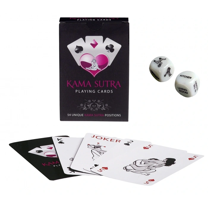 Kamasutra Aşk Seti - Kelepçe - Zar- Kart - Göz Bandı