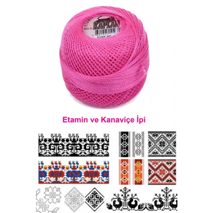 Kaplan Etamin Ve Kanaviçe İpi 8 No Kod/Renk: 111 - Biçomi