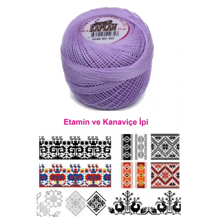 Kaplan Etamin Ve Kanaviçe İpi 8 No Kod/Renk: 553 - Biçomi