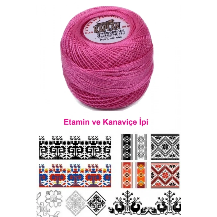 Kaplan Etamin Ve Kanaviçe İpi 8 No Kod/Renk: 603 - Biçomi