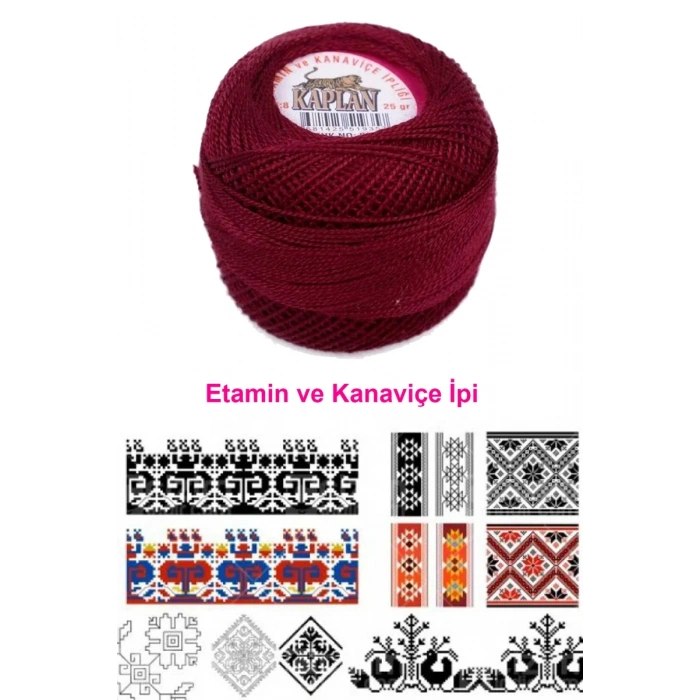 Kaplan Etamin Ve Kanaviçe İpi 8 No Kod/Renk: 902 - Biçomi