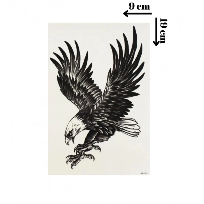 Kartal Geçici Dövme Şablonu - Ff037