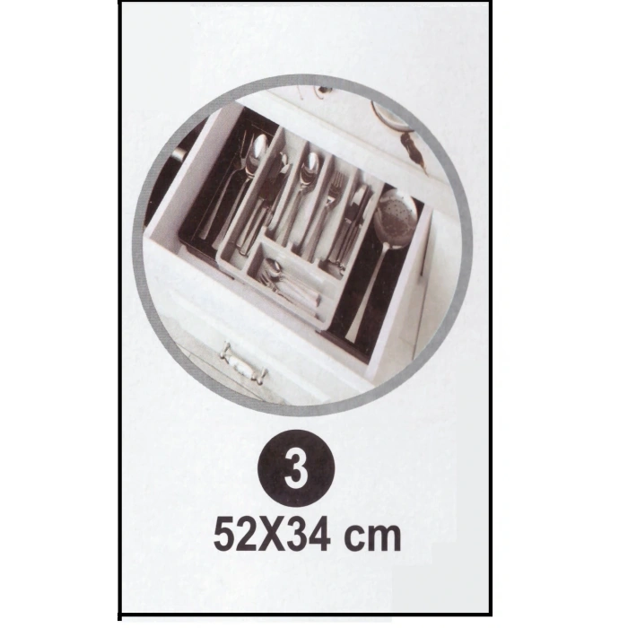 Kayar Kaşıklık Organizeri - 3 Aşamalı Sürgülü - Sağ Sol Açılır