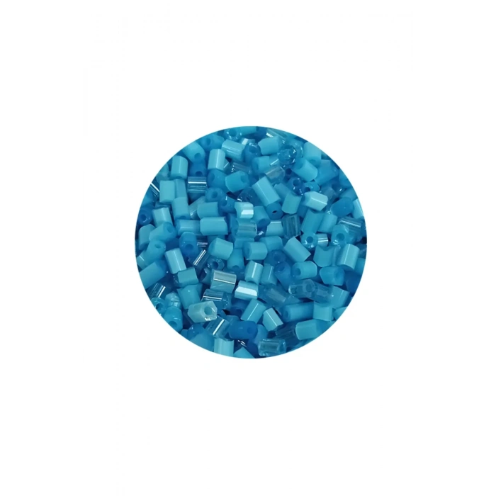Kesme Cam Boncuk 2mm - 20 Gram - Mat Mavi -BNC338