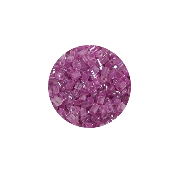 Kesme Cam Boncuk 2mm - 60 Gram - Şeffaf Eflatun - BNC359