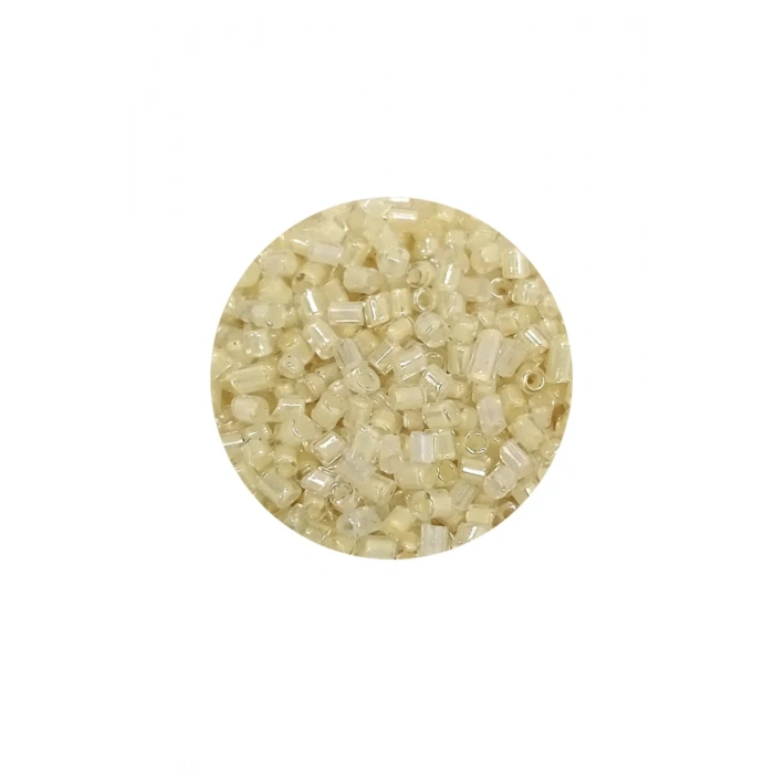 Kesme Cam Boncuk 2mm - 60 Gram - Şeffaf Krem - BNC387