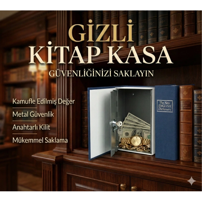 Kitap Görünümlü Gizli Kasa