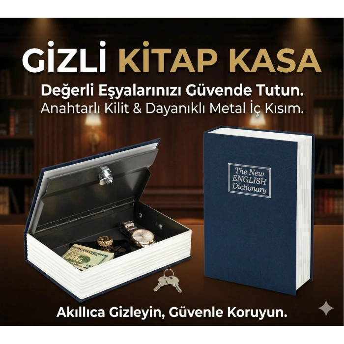 Kitap Görünümlü Gizli Kasa