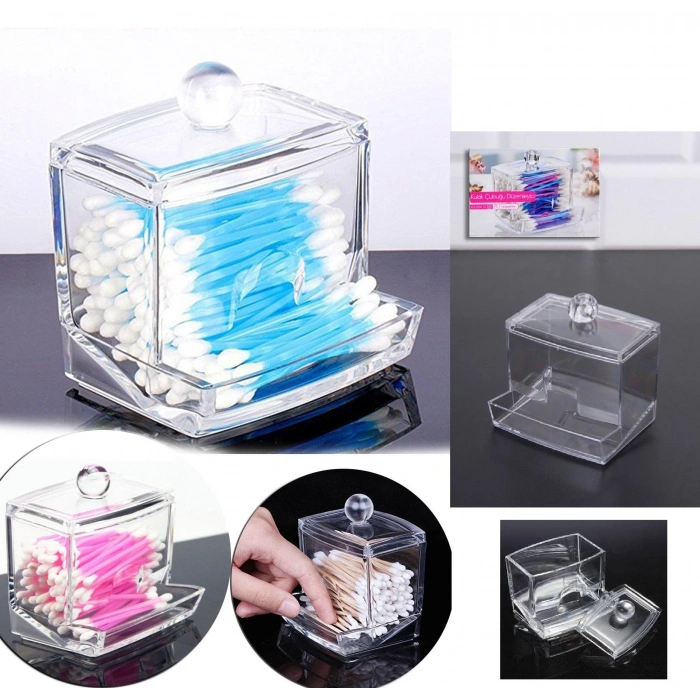 Kulak Çubuğu Ve Makyaj Pamuğu Organizeri Set