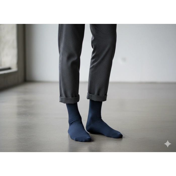 4 adet Lacivert Termal Kadın Çorabı