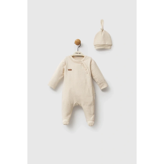 Moi Noi Şapkalı Tulum Mnb1248 Bej