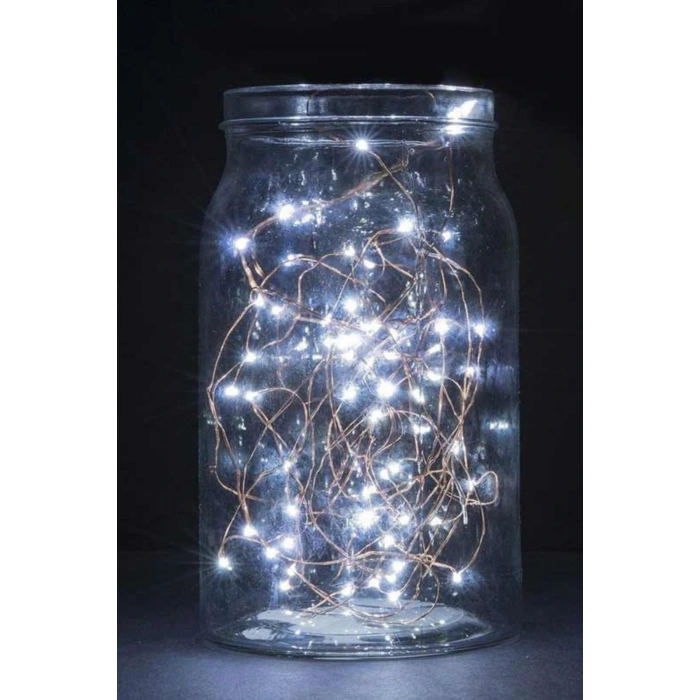 Peri Led Işık 5 Metre Beyaz  Dekor Lambası 50 Ledli