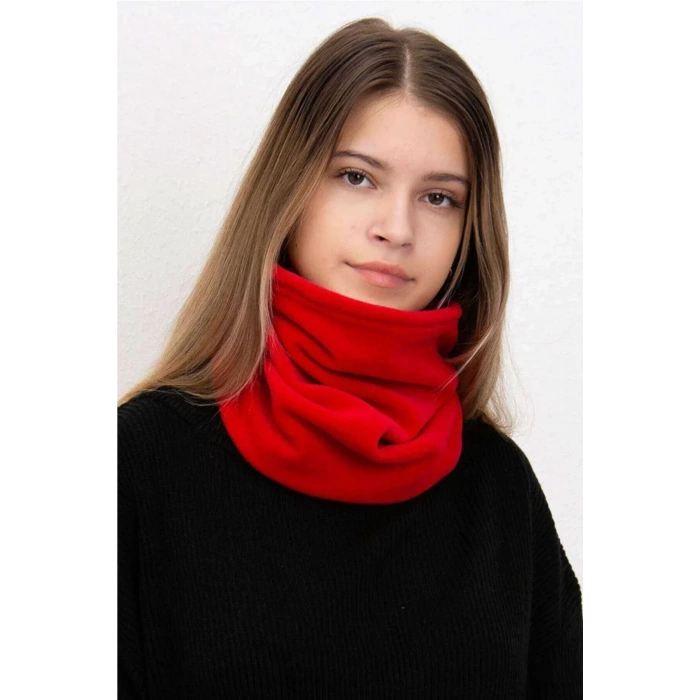 Polar Unisex İpli Bere ve Boyunluk Kırmızı