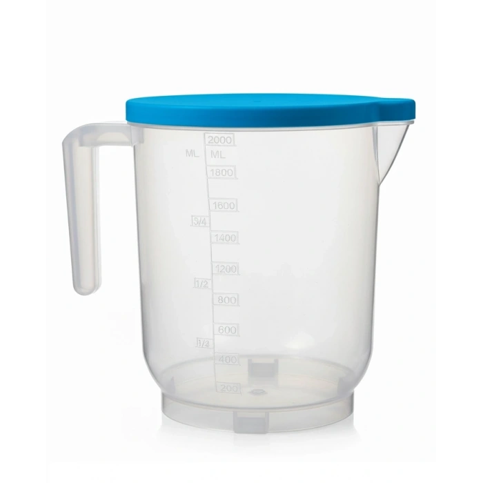 Pratik Mutfak Ölçü Kabı - 2 Litre Dereceli Şeffaf Hazne Bpa Free