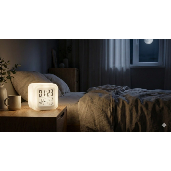 Renk Değiştiren Küp Saat