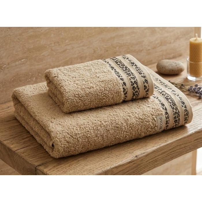 Savana Premium %100 Pamuklu Ultra Emici 2’li Banyo ve El-Yüz Havlu Seti (Kum Beji)