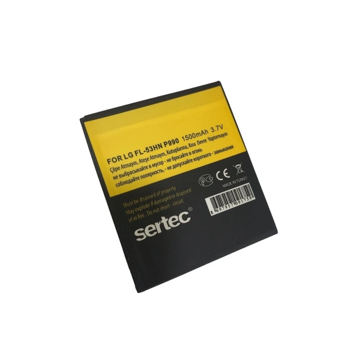 Sertec - Lg P990 / Fl-53hn Uyumlu Batarya