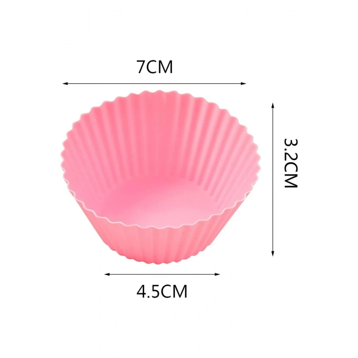 Silikon Muffin Kalıbı - Sürekli Kullanım Muffin Kek Kalıbı 6 Adet