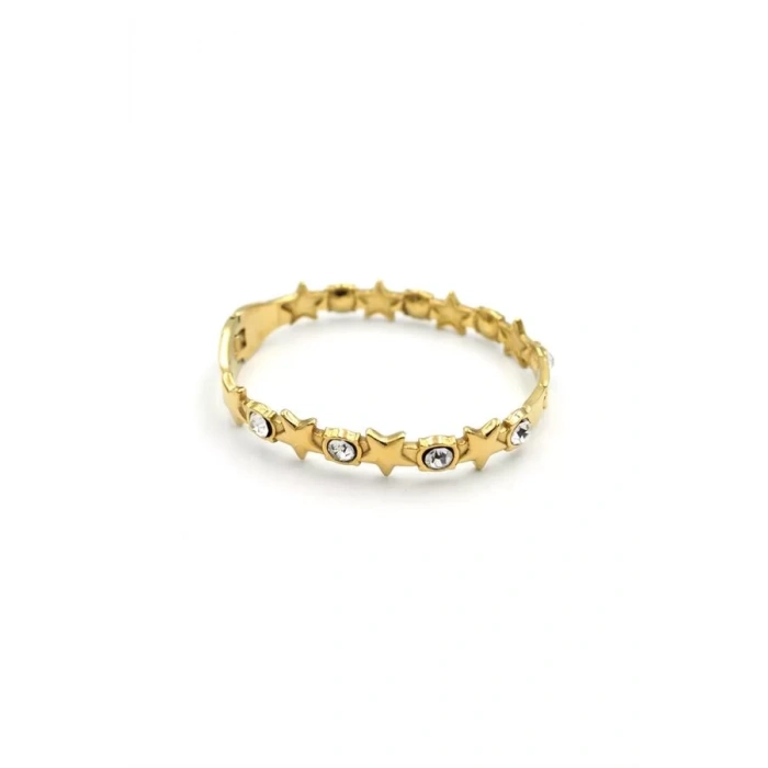 Taşlı Yıldız Bilezik - Altın
