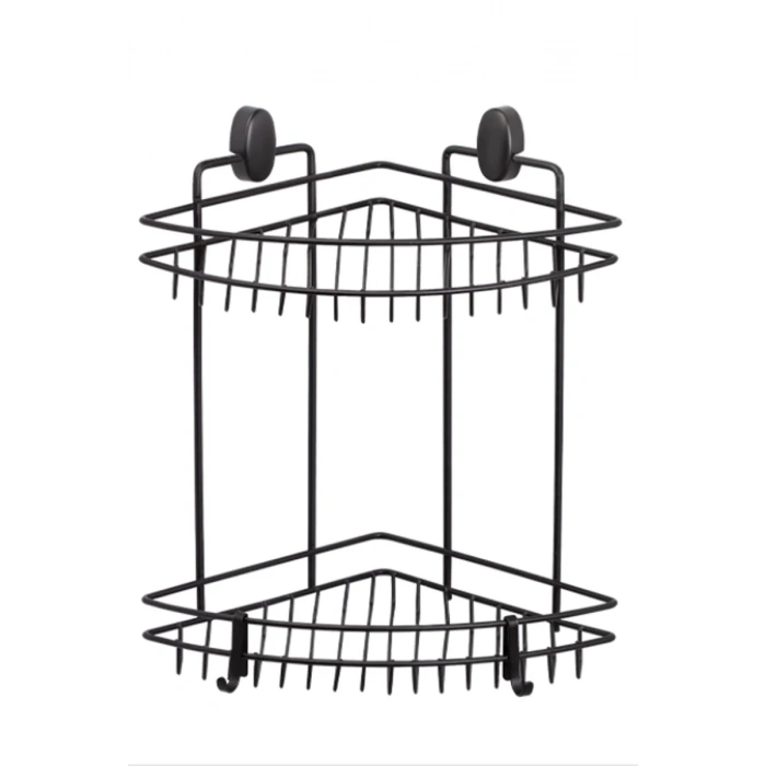 Üçgen Köşelik Pasifik İki Katlı 22 Cm Dübelli Siyah Biçomi-DS-734
