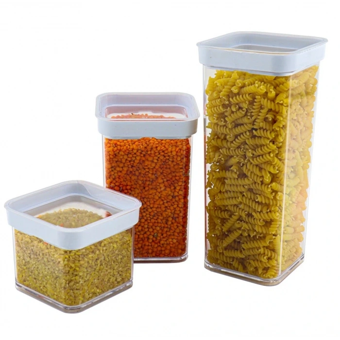 Vakumlu Kare Saklama Kabı - 1 Litre