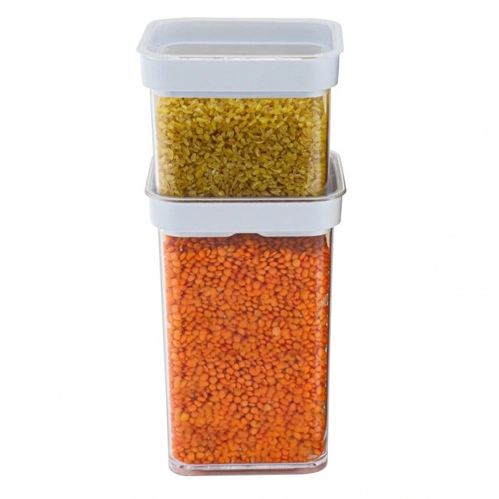 Vakumlu Kare Saklama Kabı - 1 Litre