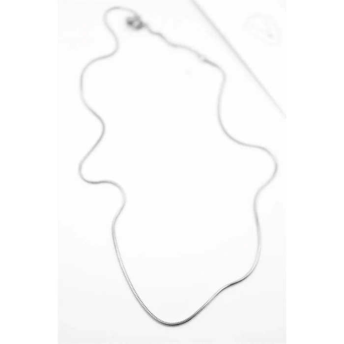 Yılan Zincir Kolye - 46cm - Gümüş