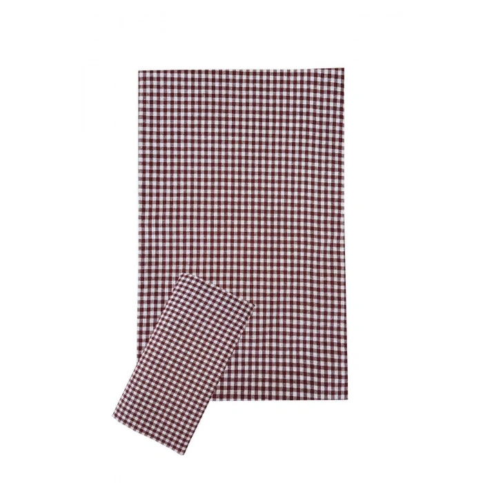 Zefir Desen Sofra Bezi Masa Örtüsü 170 x 170 Cm Bordo